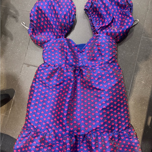 Heart Print "Nelle" Lily Pulitzer Puff Sleeve Mini - NWT - Picture 2 of 4